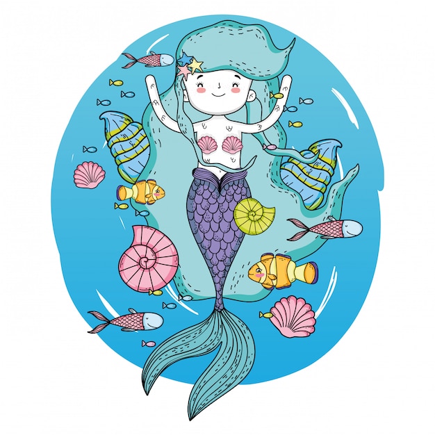 コンプリート かわいい マーメイド かわいい 人魚 姫 イラスト