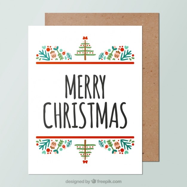 Free Vector | Cute merry christmas card