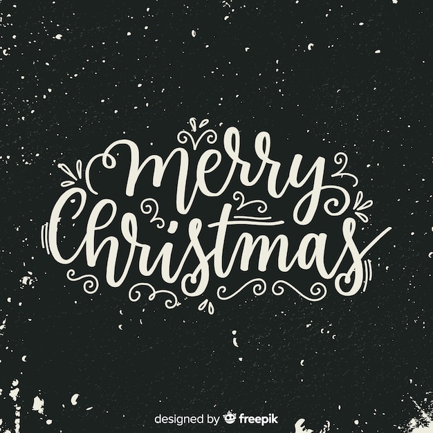 Cute merry christmas lettering Vector | Free Download