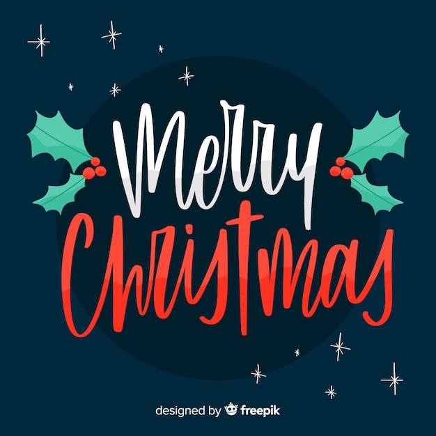 Free Vector | Cute merry christmas lettering