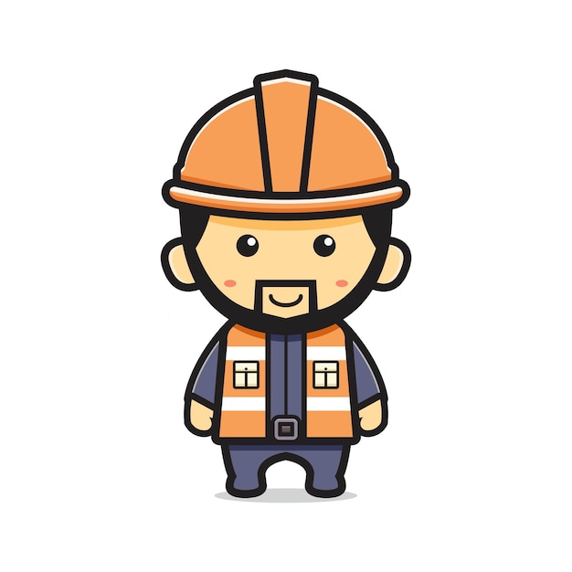 Premium Vector | Cute Miner Cartoon Icon Vector Illustration. Design ...