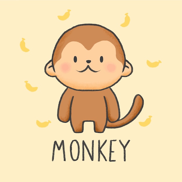 770+ Sketsa Gambar Hewan Monyet Terbaik