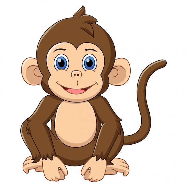Premium Vector | Cute monkey cartoon