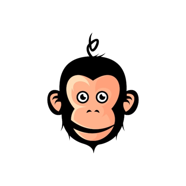 かわいい猿イラストデザイン プレミアムベクター