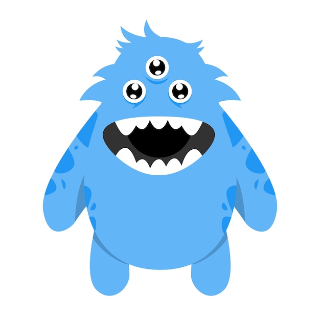 Cute monster character illustration design template ...