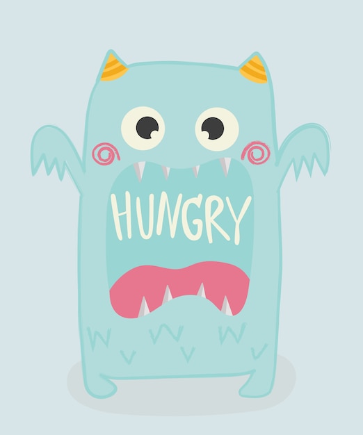 Premium Vector Cute Monster Kid T Shirt Card Vector Illustration