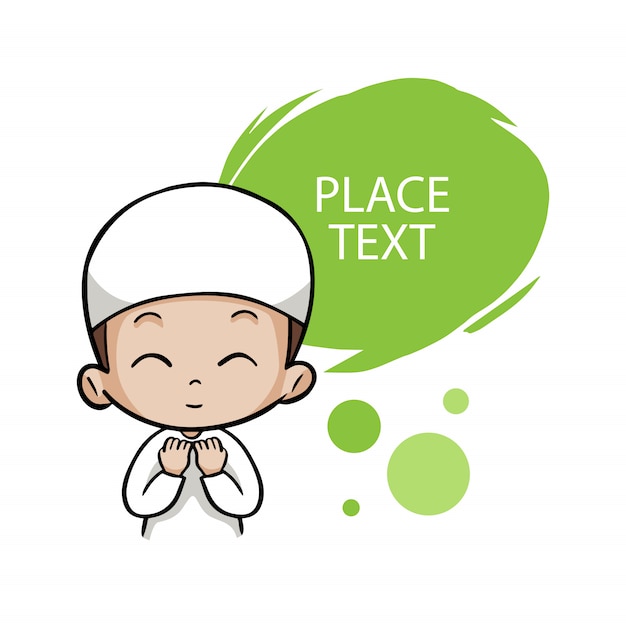 Premium Vector Cute Moslem Boy Children Pray