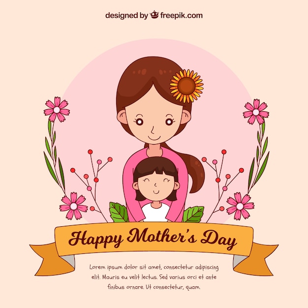 Cute mother day background