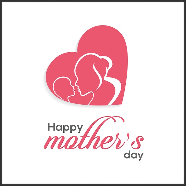 Cute mother\'s day lettering illustration