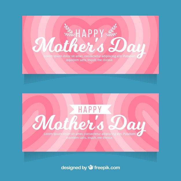 Cute mothers day banners