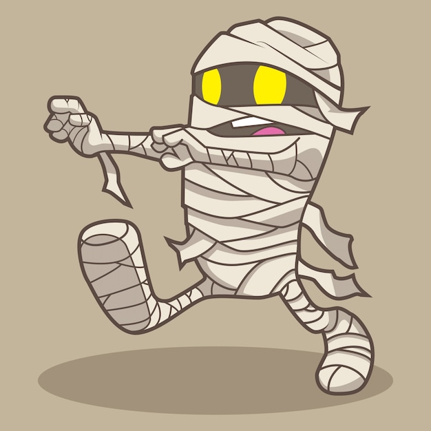 Cute mummy halloween vector cartoon Premium Vector