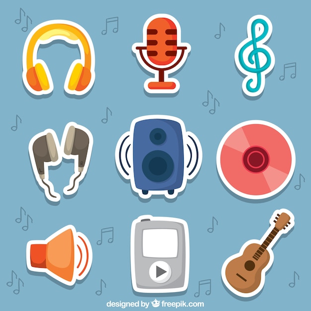 Download Free Free Vector Cute Music Stickers Use our free logo maker to create a logo and build your brand. Put your logo on business cards, promotional products, or your website for brand visibility.