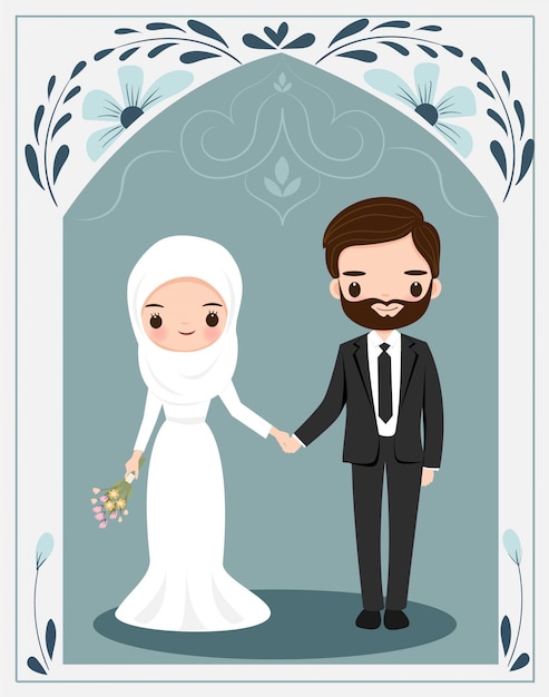 Muslim Wedding Cartoon Stock Vector Illustration Of Celebration 60239568