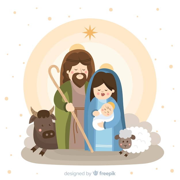 Free Vector | Cute nativity portrait