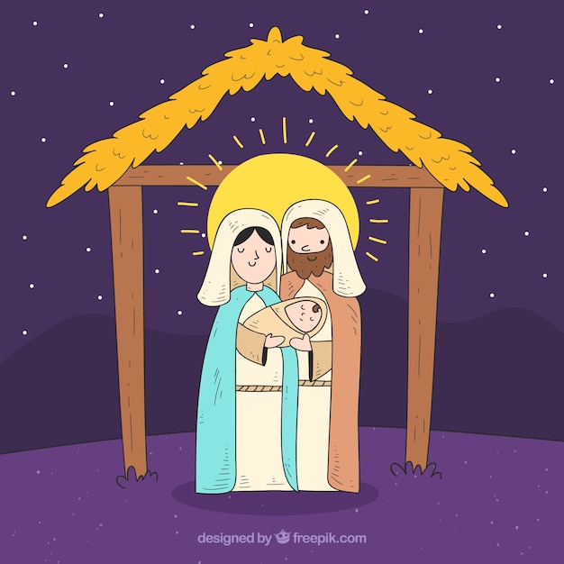 Cute nativity scene