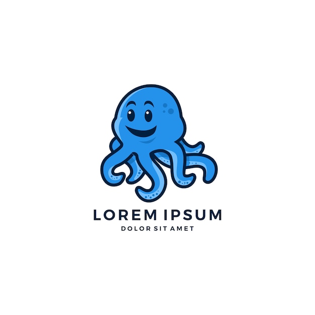 Cute octopus logo | Premium Vector