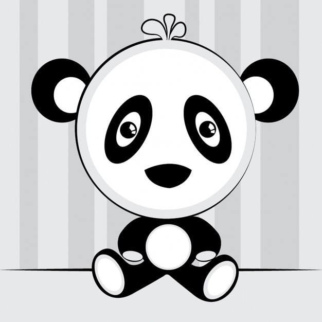 Free Vector A Cute Panda Bear 