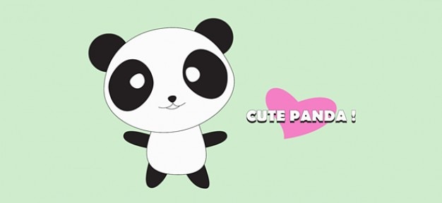 Cute panda cartoon character