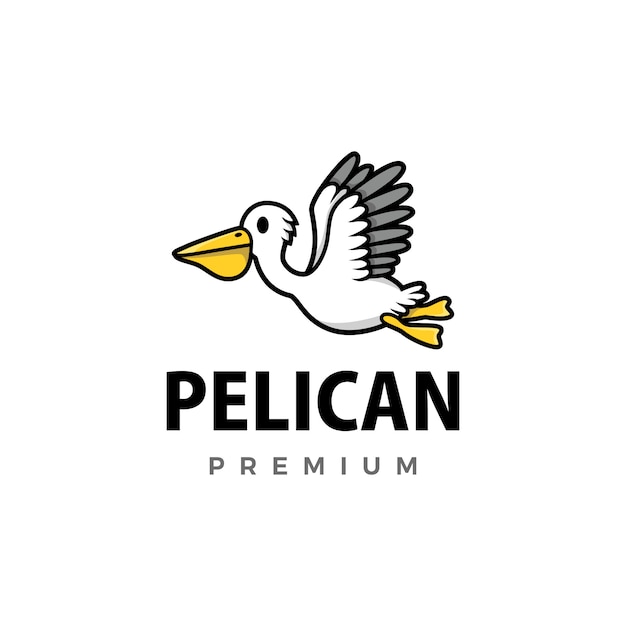 Download Free Cute Pelican Cartoon Logo Icon Illustration Premium Vector Use our free logo maker to create a logo and build your brand. Put your logo on business cards, promotional products, or your website for brand visibility.