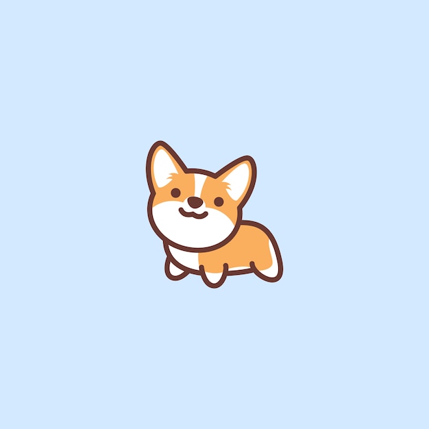 Premium Vector | Cute pembroke welsh corgi dog cartoon icon