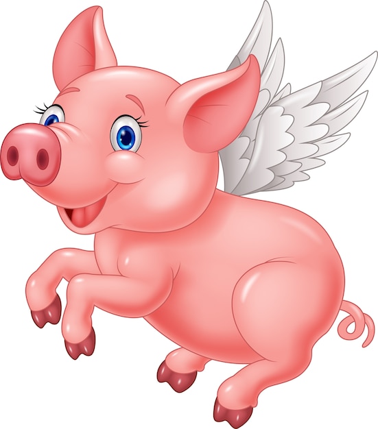 pig with wings clipart