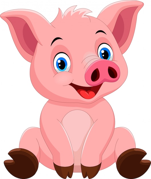 Premium Vector | Cute pig cartoon