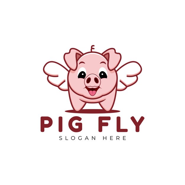 Download Free Cute Pig Fly Logo Template Premium Vector Use our free logo maker to create a logo and build your brand. Put your logo on business cards, promotional products, or your website for brand visibility.