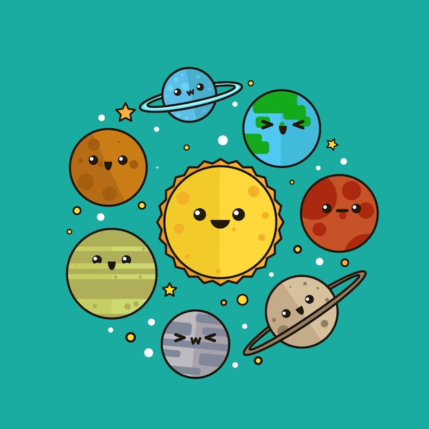 Download Free Cute Planets Illustration Premium Vector Use our free logo maker to create a logo and build your brand. Put your logo on business cards, promotional products, or your website for brand visibility.