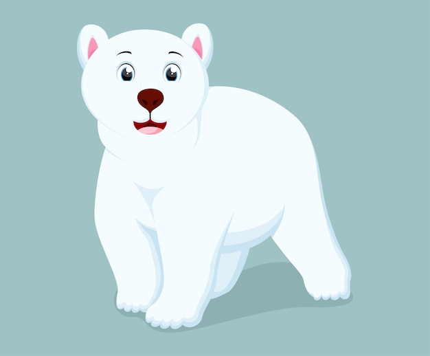 Premium Vector | Cute polar bear cartoon