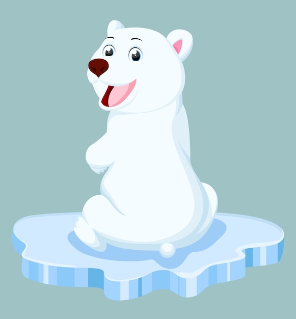 Premium Vector | Cute polar bear cartoon