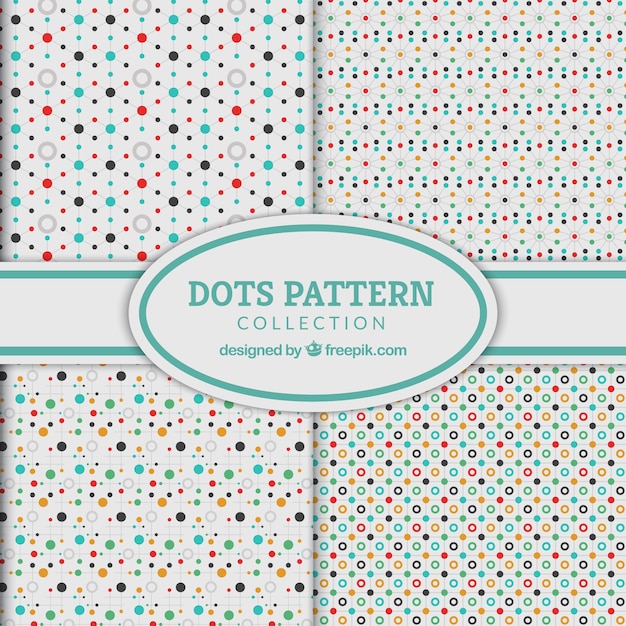 Free Vector Cute Polka Dot Patterns And Lines