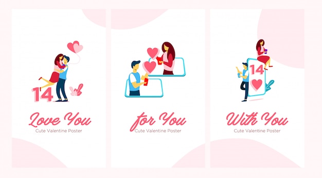 Download Free Cute Poster Valentine Flat Illustration Premium Vector Use our free logo maker to create a logo and build your brand. Put your logo on business cards, promotional products, or your website for brand visibility.