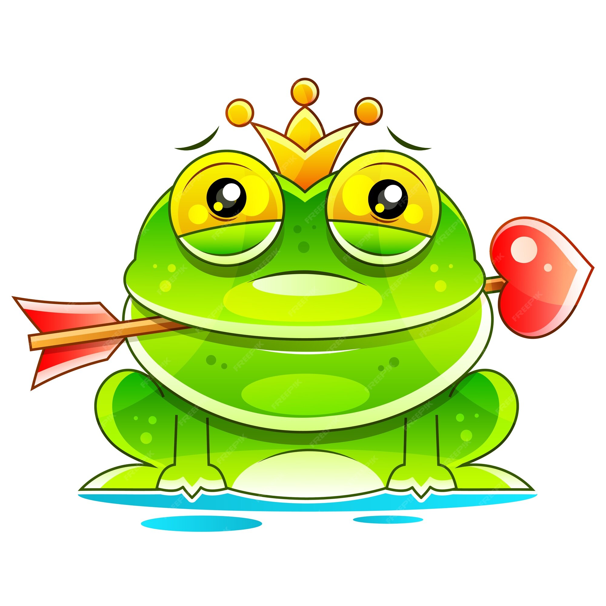 premium-vector-cute-princess-frog