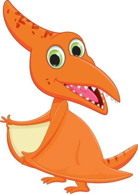 Premium Vector | Cute pterodactyl cartoon