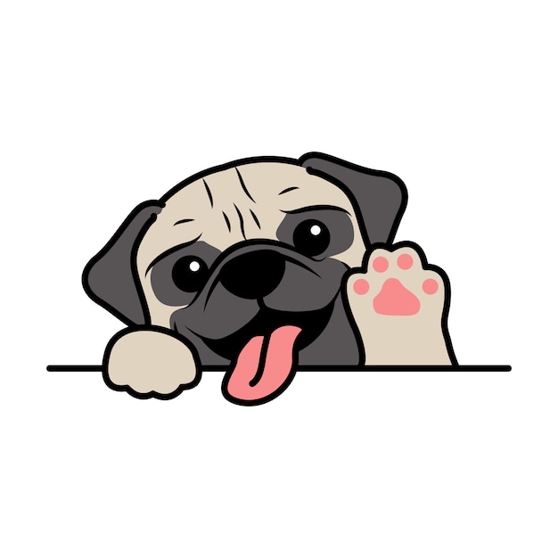 pictures of cartoon pugs