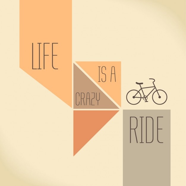 Cute quote with a bicycle