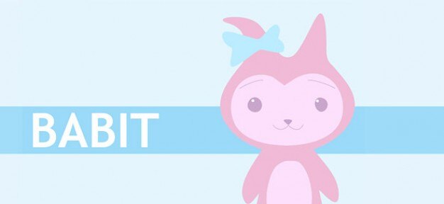 Cute rabbit cartoon character & ;
babit