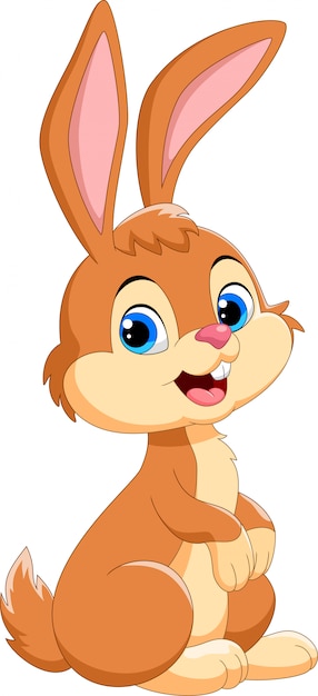 Cute Rabbit Cartoon Premium Vector