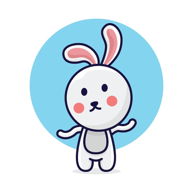 Premium Vector | Cute rabbit dance cartoon vector icon illustration ...