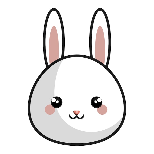 Premium Vector | Cute rabbit kawaii style