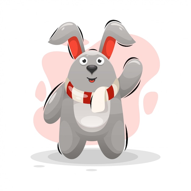 Premium Vector | Cute rabbit mascot cartoon