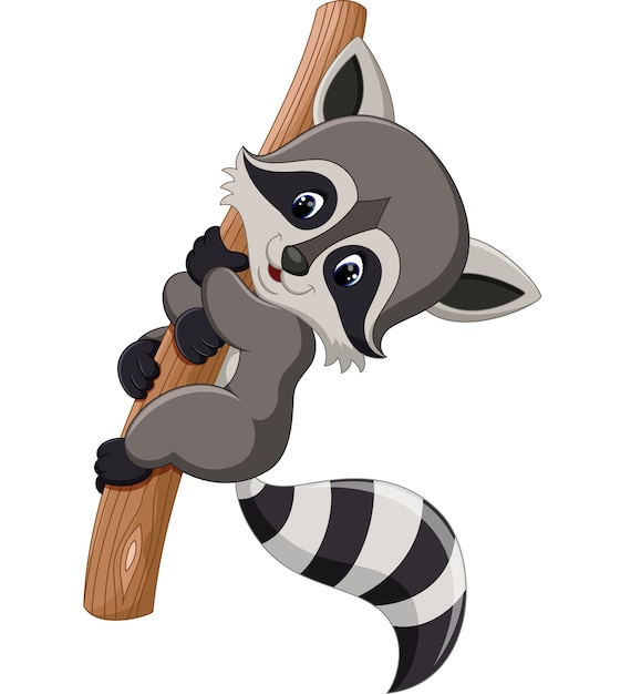 Download Cute raccoon cartoon | Premium Vector