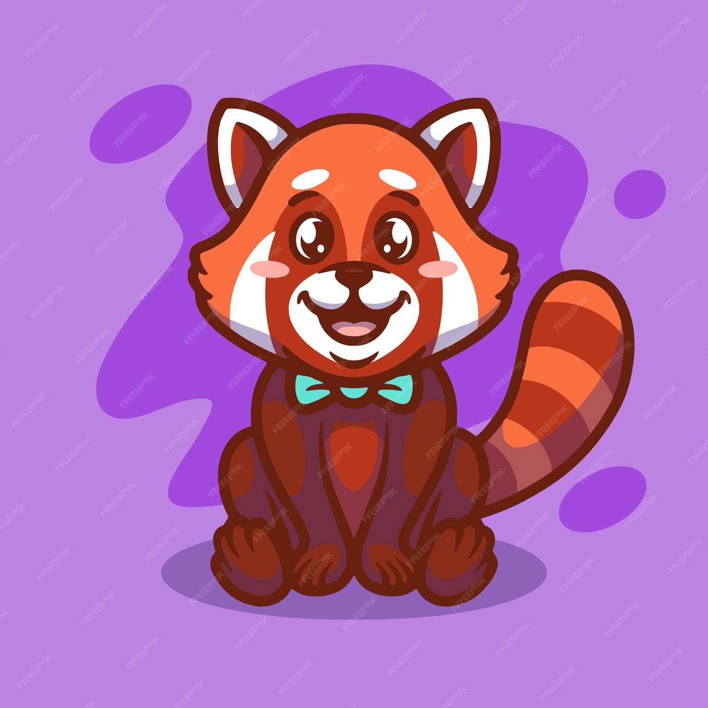 premium-vector-cute-red-panda-mascot-illustration-design