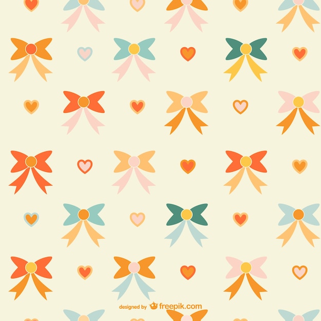 Free Vector | Cute ribbons pattern