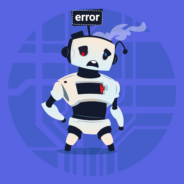 Download Premium Vector | Cute robot error