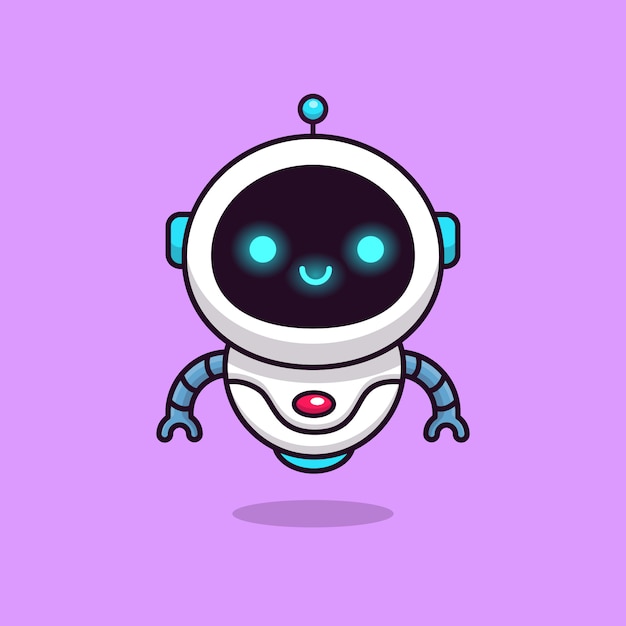 Download Premium Vector | Cute robot icon illustration. techology ...