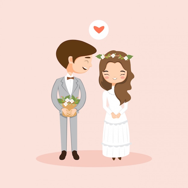 Download Premium Vector | Cute romantic couple in love