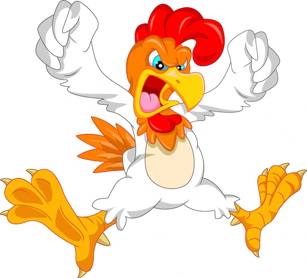 Premium Vector | Cute rooster cartoon