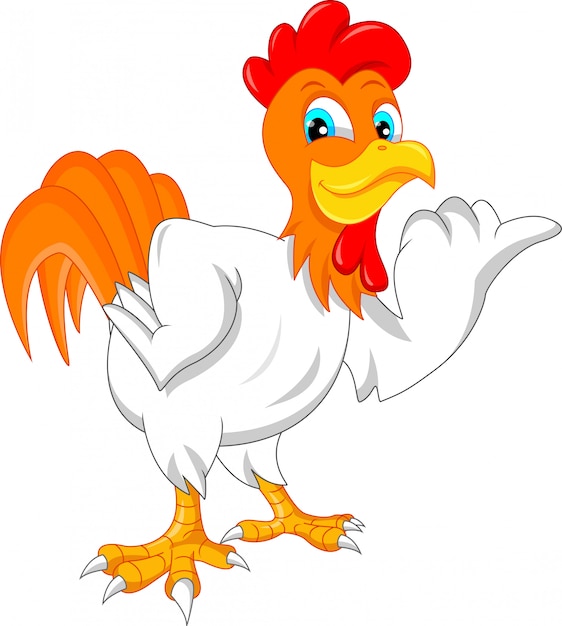 Premium Vector | Cute rooster cartoon