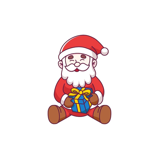 Premium Vector | Cute santa claus cartoon character